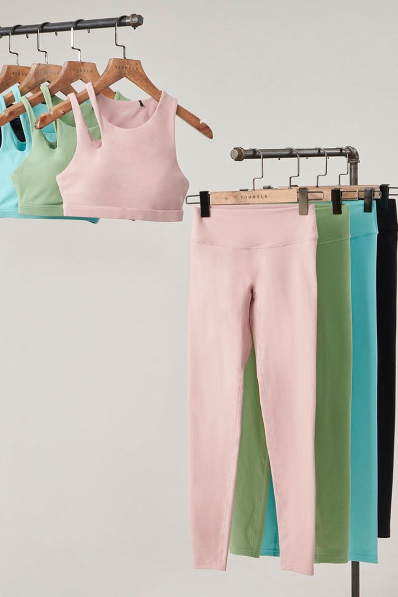 YoungLA W218 , Powerpuff Leggings Aqua Blue | TF8097-163