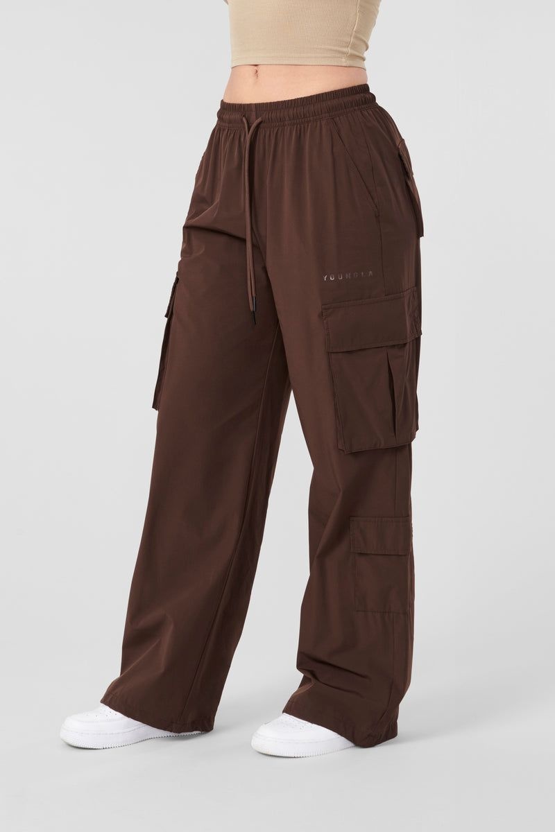 YoungLA W219 Travel Cargo Joggers Brown | RX1879-532