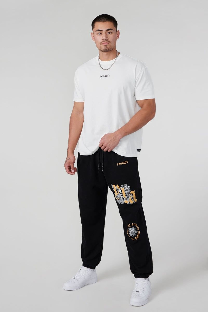 YoungLA W224 Rose Joggers Black | EK0126-347