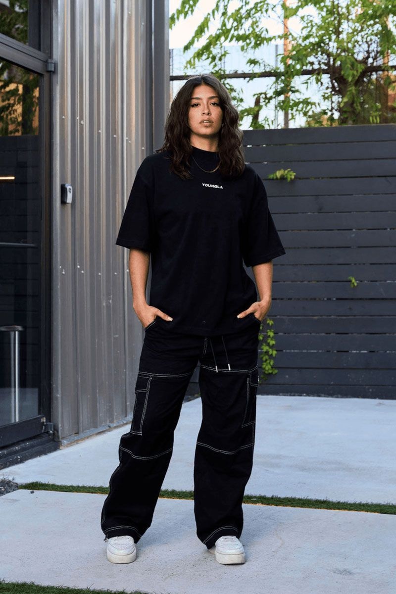 YoungLA W225 Streak Cargos Black | BO8275-430