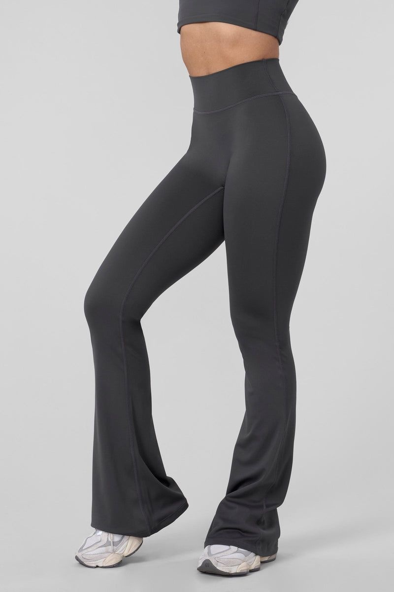 YoungLA W227 , Curve Flare Leggings Black | YX7512-068