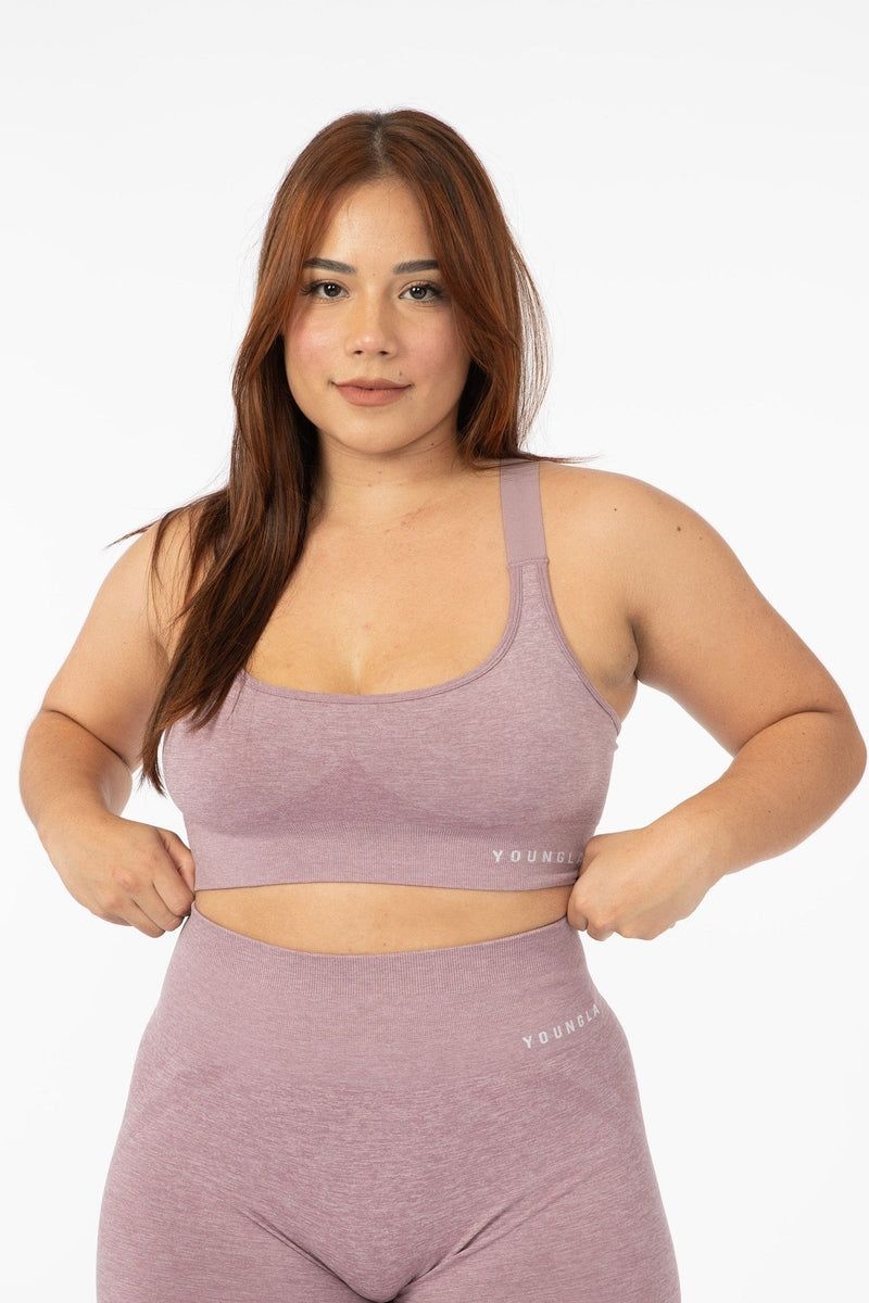 YoungLA W308 Seamless Sports Bra Purple Dove | KJ4519-682