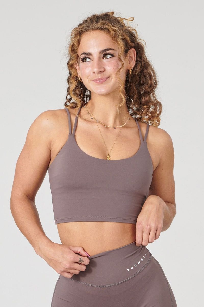 YoungLA W310 Progress Sports Bra Plum Truffle | NQ0419-827