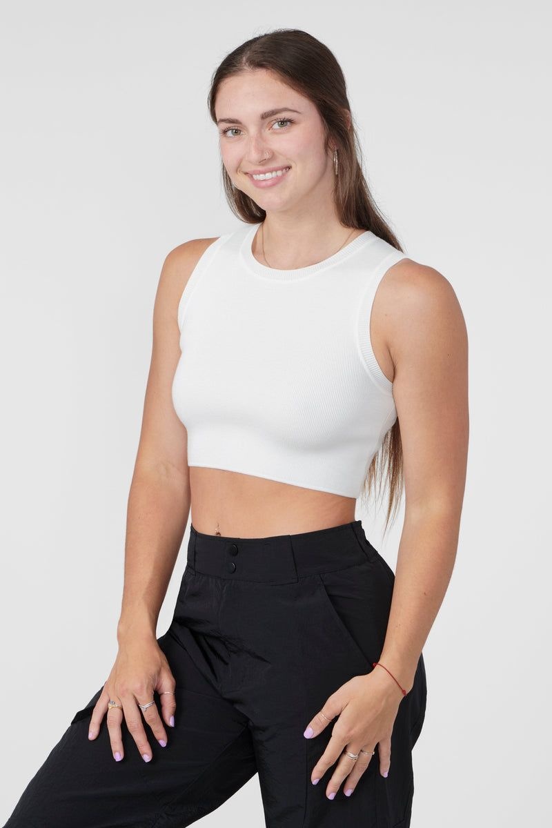 YoungLA W317 Knit Tank Coconut Milk | UM2640-197