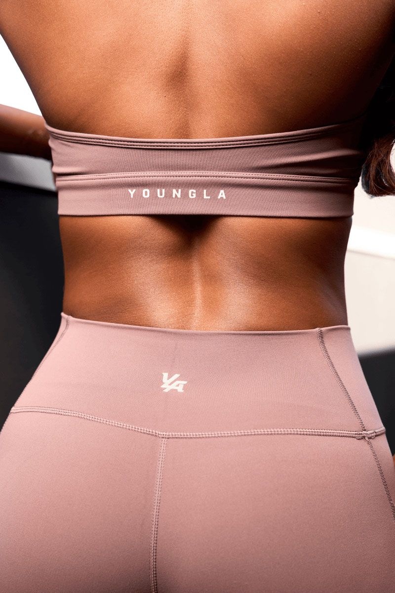 YoungLA W320 Power Backless Sports Bra Plum Truffle | EZ0786-392