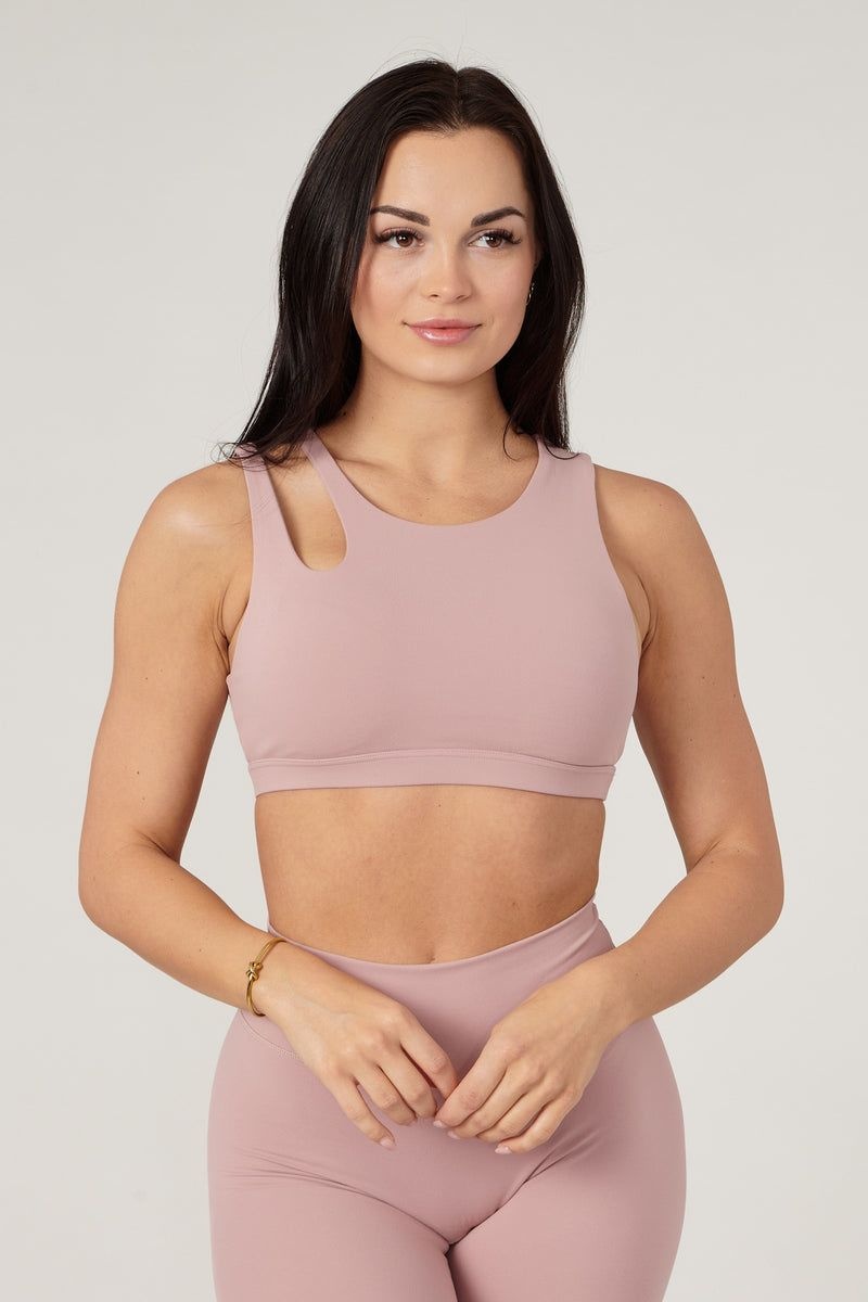 YoungLA W323 , Powerpuff Sports Bra Mauve Pink | YV5231-470