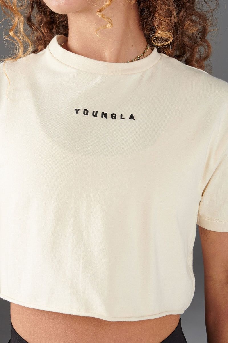 YoungLA W403 Established Cropped T-shirt Pink Drink | KS1785-230