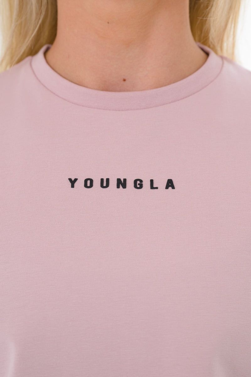 YoungLA W403 Established Cropped T-shirt Pink Drink | KS1785-230