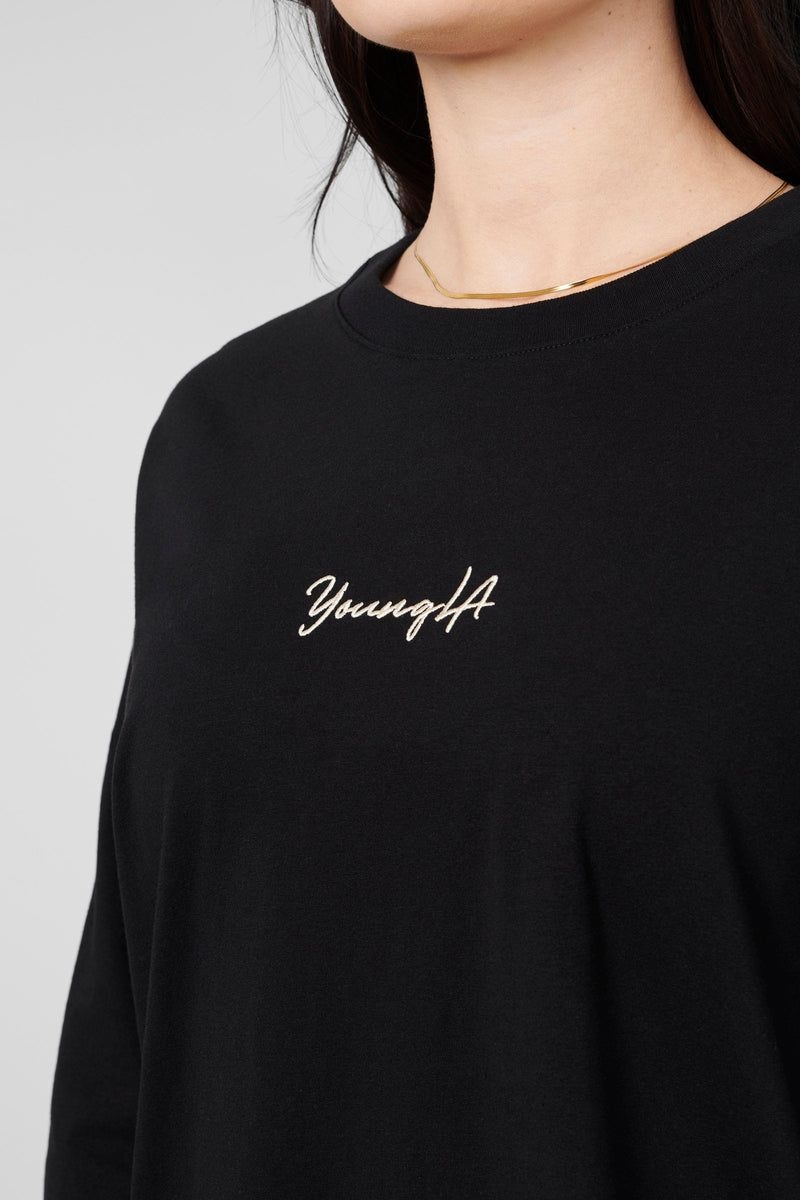 YoungLA W416 Retro Long Sleeve Fall 23 Black | HM4290-573