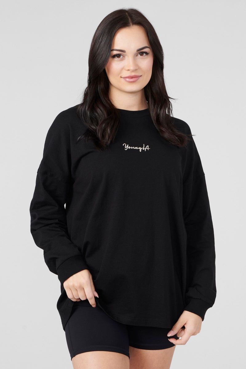 YoungLA W416 Retro Long Sleeve Fall 23 Black | HM4290-573