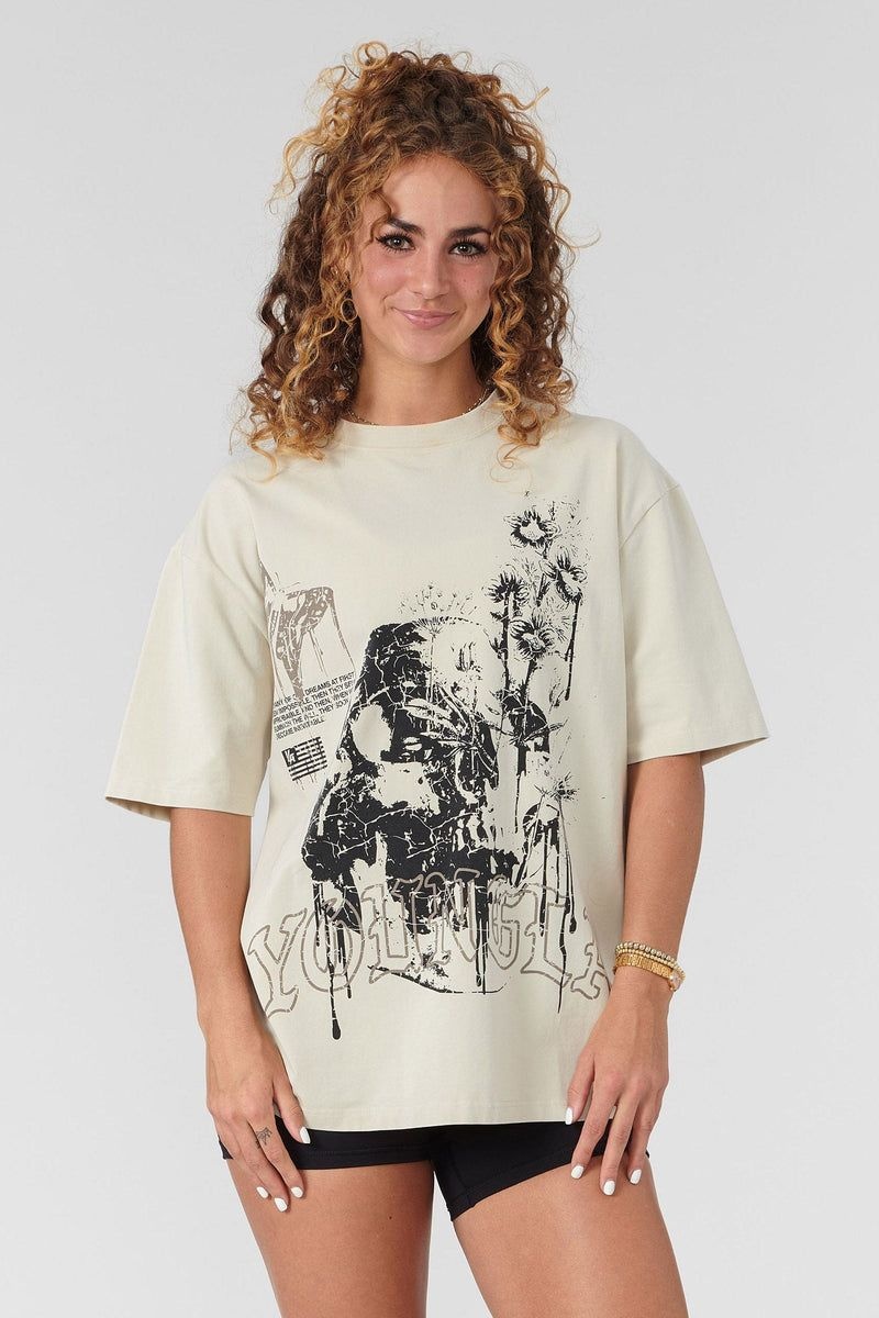 YoungLA W427 Phantom Oversized Shirt Bone Wash | UO4853-902