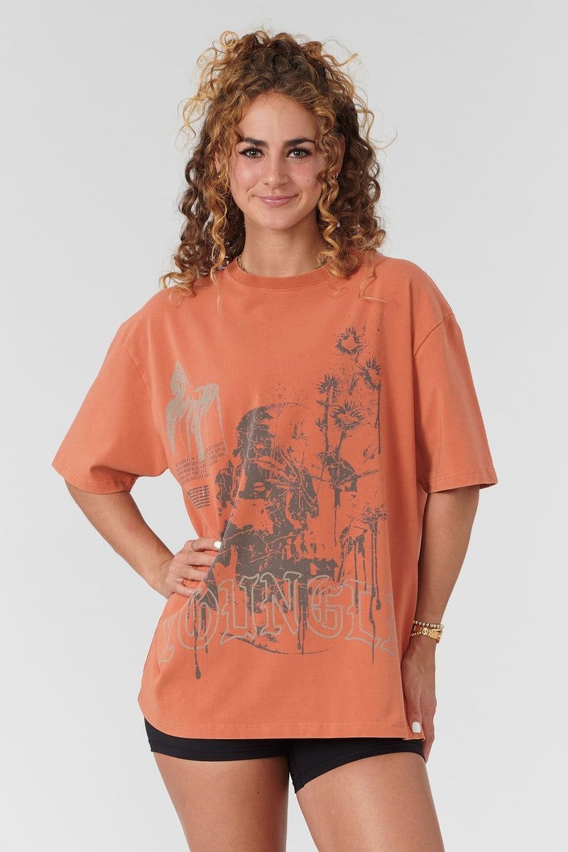 YoungLA W427 Phantom Oversized Shirt Orange Wash | RB8402-635