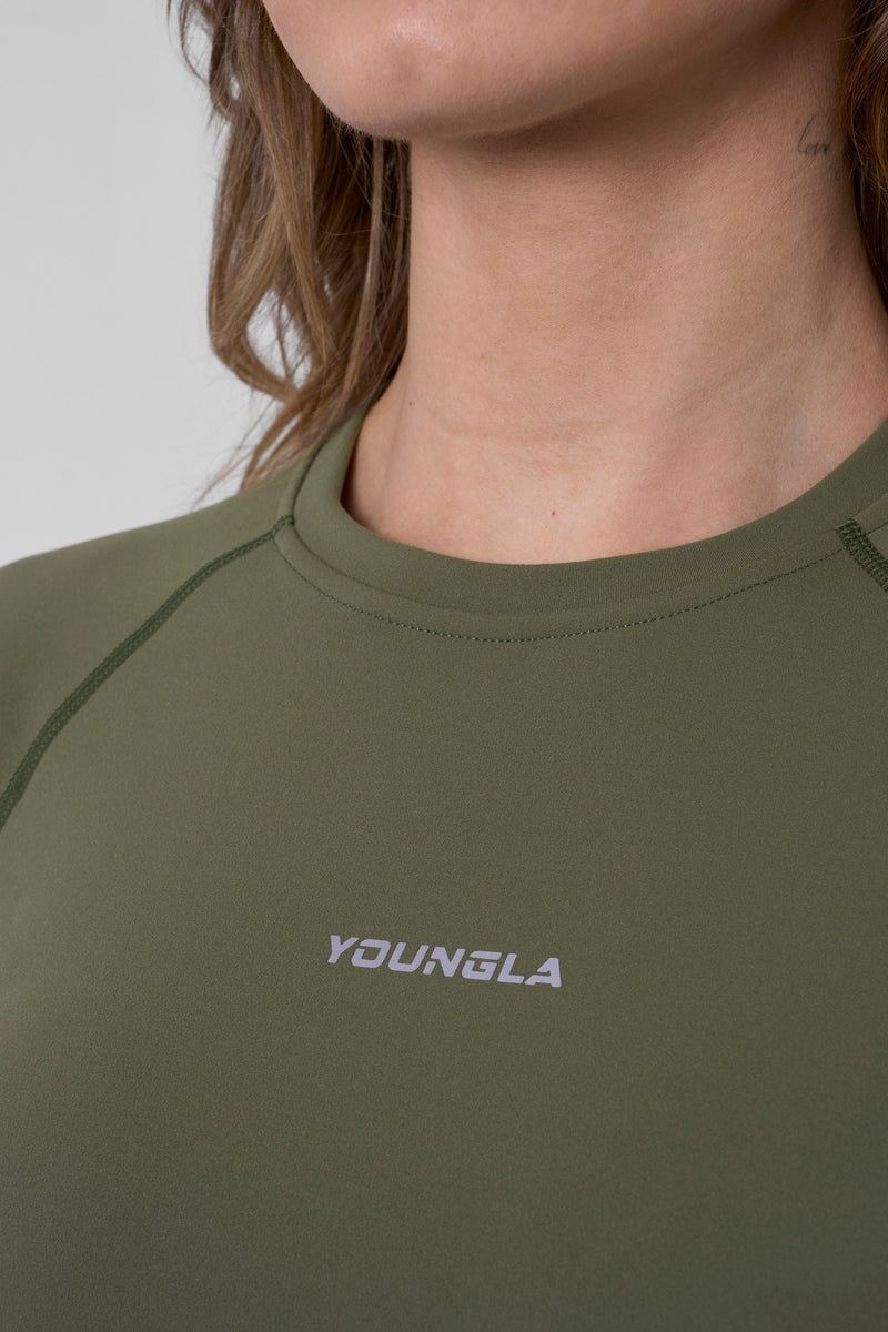 YoungLA W439 , Compression Cap Sleeve Shirt Black | JT4076-198