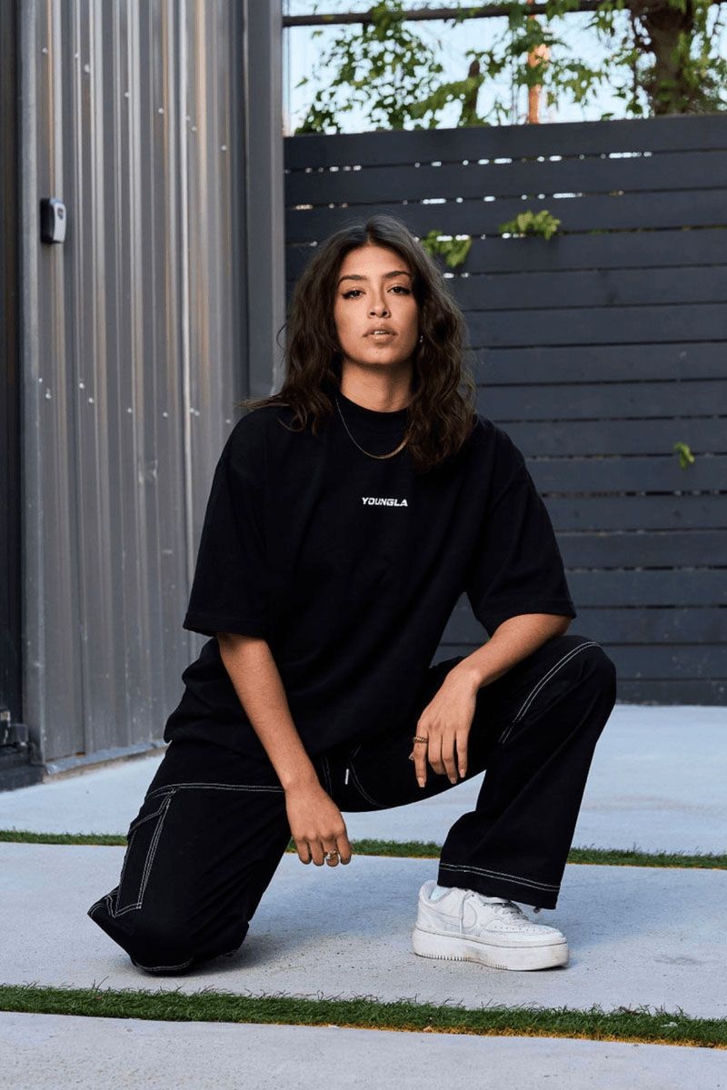 YoungLA W440 Digital Oversized Shirt Off-White | MY1426-973