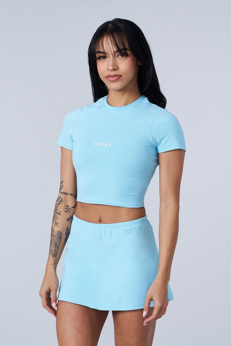 YoungLA W442 , Love Sets , Baby Shirt Sky Blue | IV9460-281