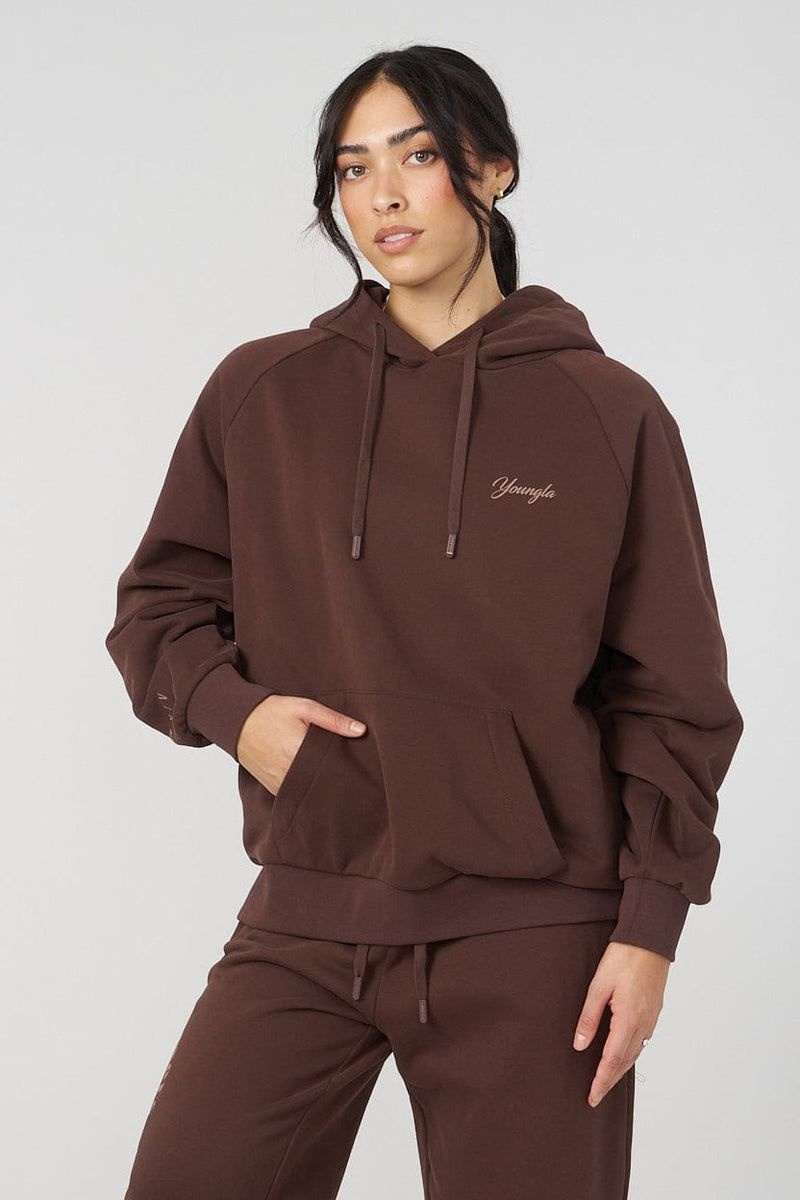 YoungLA W516 Revolve Hoodie Brown | LM0417-859