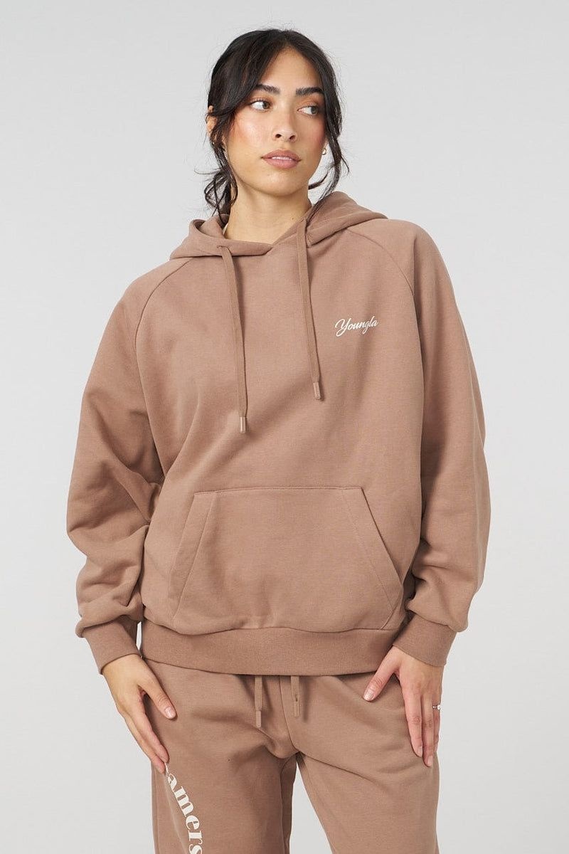 YoungLA W516 Revolve Hoodie Light Brown | OB3609-581