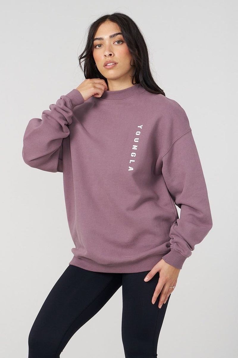 YoungLA W539 Eternal Crewneck Eggplant | OH5130-278